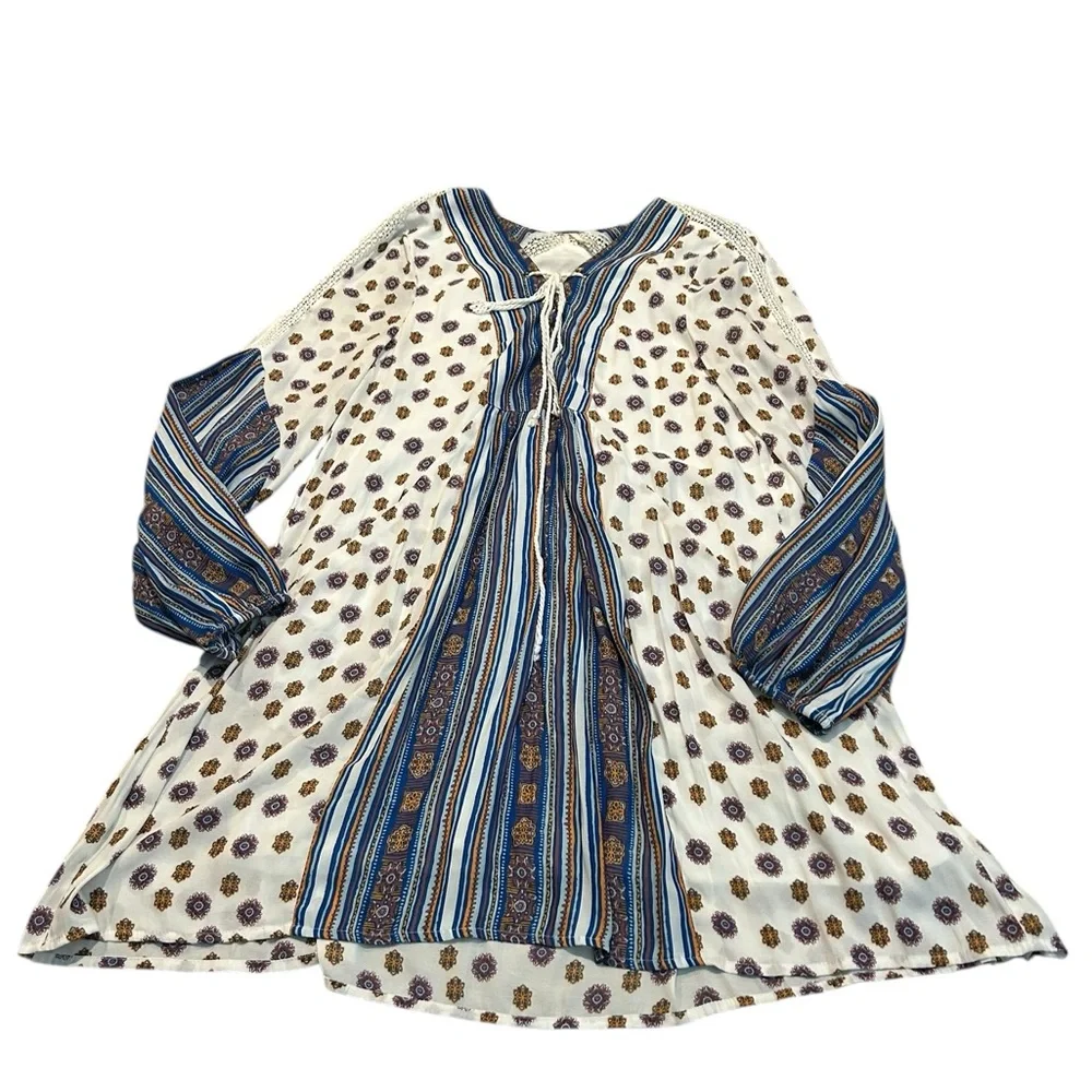 FREE PEOPLE rain or shine boho mini dress